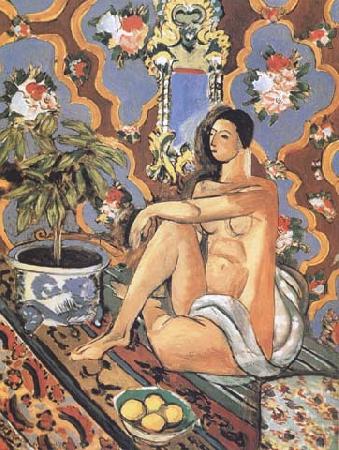 Henri Matisse Decorative Figure on an Ornamental Background (mk35)